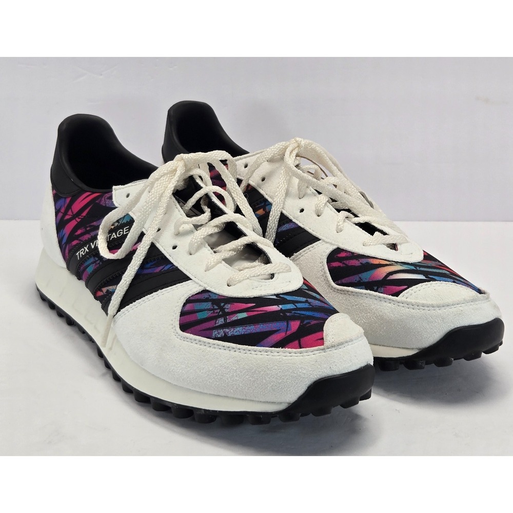 Adidas Originals Men's Sneakers US 11.5 White Multicolor Suede Retro Shoes New